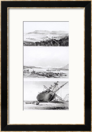 Scenes Of The Beagle Being Repaired, On The Distant Cordillera Of The Andes by Conrad Martens Pricing Limited Edition Print image