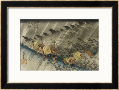 Driving Rain, Shono by Ando Hiroshige Pricing Limited Edition Print image
