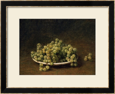 White Grapes On A Plate by Henri Fantin-Latour Pricing Limited Edition Print image