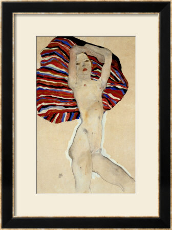 Act Against Coloured Material, 1911 by Egon Schiele Pricing Limited Edition Print image