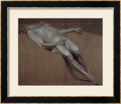 Study Of A Recumbent Male Nude by John Constable Pricing Limited Edition Print image