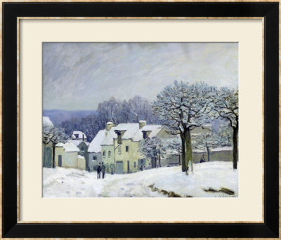 The Place Du Chenil At Marly-Le-Roi, Snow, 1876 by Alfred Sisley Pricing Limited Edition Print image