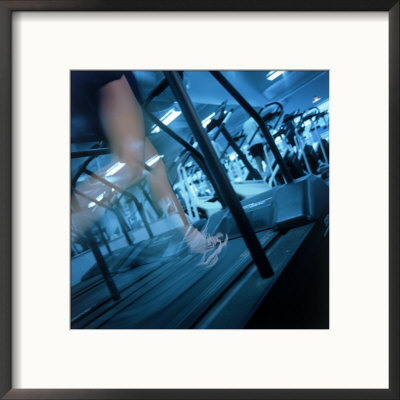 Woman Running On Treadmill In Gym by Robert Houser Pricing Limited Edition Print image