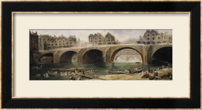 Demolition Of The Houses On The Notre-Dame Bridge, Circa 1786 by Hubert Robert Pricing Limited Edition Print image
