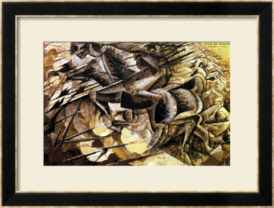 The Charge Of The Lancers, 1915 by Umberto Boccioni Pricing Limited Edition Print image