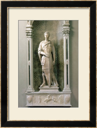 St. George In A Niche With Relief Of St. George Slaying The Dragon Below by Donatello Pricing Limited Edition Print image