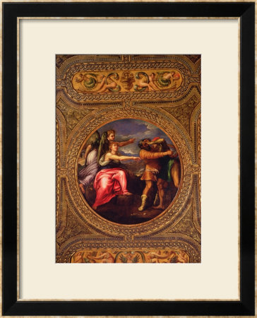 Allegory Of Speed, Toil And Exercise, From The Ceiling Of The Library by Battista Franco Pricing Limited Edition Print image