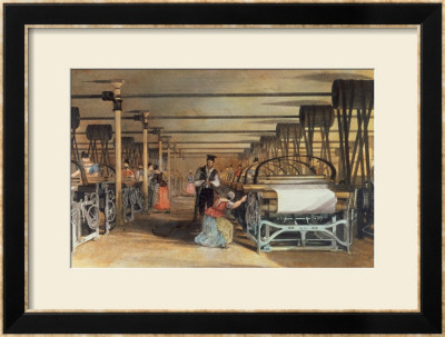 Power Loom Weaving, 1834 by Thomas Allom Pricing Limited Edition Print image