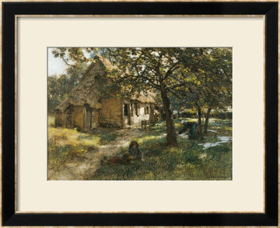 Chaumiere, Normande, 1900 by Leon Augustin L'hermitte Pricing Limited Edition Print image