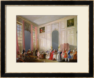 The English Tea (Le The A L'anglaise) And A Society Concert At The House Of The Princesse De Conti by Michel Barthelemy Ollivier Pricing Limited Edition Print image