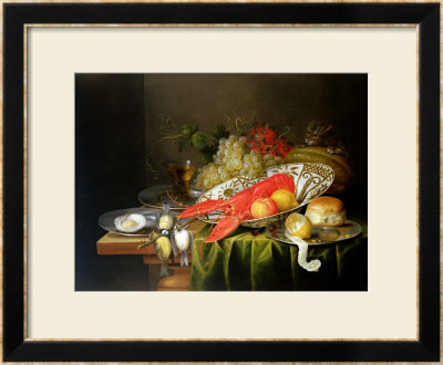 Still Life Of Oysters And Lobsters by Reynier Van Gherwen Pricing Limited Edition Print image