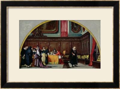 The Trial Of Galileo Galilei In 1633 by Nicolo Barabino Pricing Limited Edition Print image