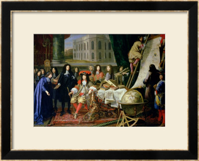 Jean-Baptiste Colbert Presenting The Members Of Royal Academy Of Science To Louis Xiv Circa 1667 by Henri Testelin Pricing Limited Edition Print image