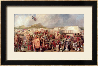 Native Princes Arriving In Camp For The Imperial Assemblage At Delhi, 1877 by George Landseer Pricing Limited Edition Print image