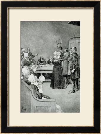 The Trial Of A Witch, From Giles Corey, Yeoman By Mary E. Wilkins, Pub. In Harper's Magazine by Howard Pyle Pricing Limited Edition Print image