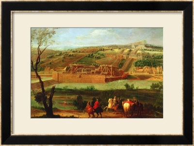 View Of The Marly Machine And The Aqueduct At Louveciennes, 1722 by Pierre-Denis Martin Pricing Limited Edition Print image