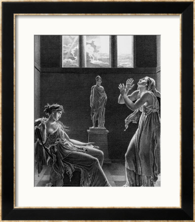 Phaedra And Oenone, Illustration From Act I Scene 3 Of Phedre By Jean Racine 1824 by Anne-Louis Girodet De Roussy-Trioson Pricing Limited Edition Print image