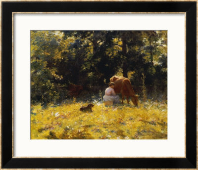 Milking Time, 1889 by Charles Courtney Curran Pricing Limited Edition Print image