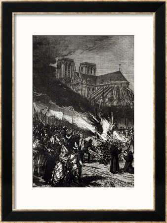 Burning Of The Templars, Illustration From L'histoire De France By Jules Michelet by Daniel Urrabieta Vierge Pricing Limited Edition Print image