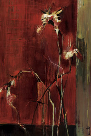 Crimson Room With Flowers by Terri Burris Pricing Limited Edition Print image