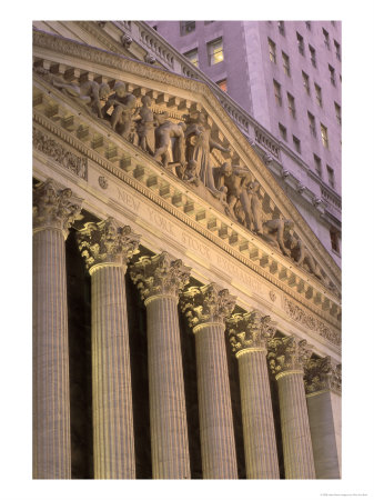 Architectural Detail Of Stock Exchange, Nyc by Rudi Von Briel Pricing Limited Edition Print image