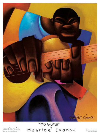 Mo Guitar by Maurice Evans Pricing Limited Edition Print image