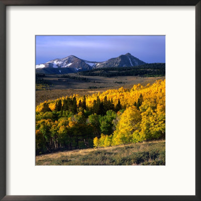 Jordan Basin With Golden Aspen Trees In Foreground, Sierra Nevada, Usa by Wes Walker Pricing Limited Edition Print image