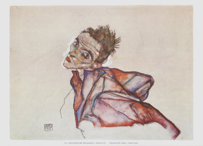 Self-Portrait, 1915 by Egon Schiele Pricing Limited Edition Print image