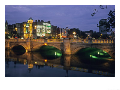 O'connell Bridge, River Liffy, Dublin, Ireland by David Barnes Pricing Limited Edition Print image
