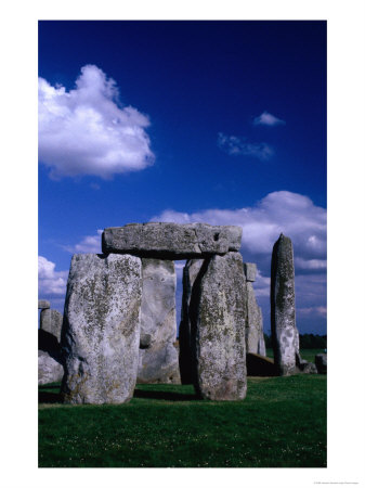 Detail Of Stone Circle At Stonehenge, Stonehenge, United Kingdom by Dennis Johnson Pricing Limited Edition Print image