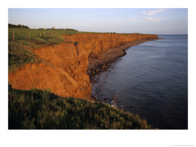 The Red Cliffs Of Prince Edward Island At Sunset Glow, Prince Edward Island, Canada by Taylor S. Kennedy Pricing Limited Edition Print image