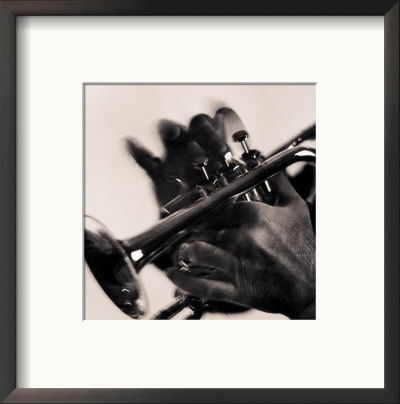 Man's Hands Playing Trumpet by Peter Macomber Pricing Limited Edition Print image