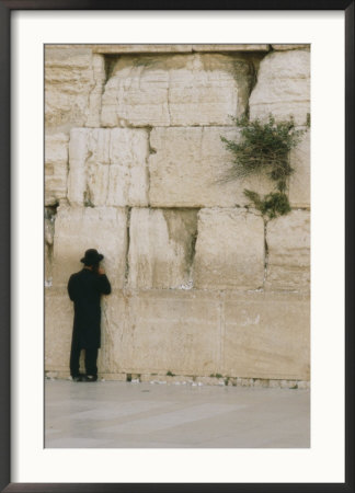 A Jewish Man Stands At The Northern Section Of The Wailing Wall by Anne Keiser Pricing Limited Edition Print image