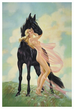 Mindy With Her Stallion by Haten Pricing Limited Edition Print image
