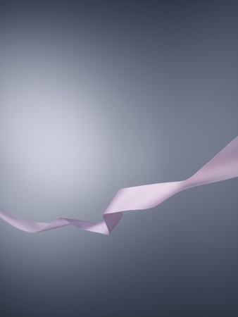 Pink Ribbon On Grey Background by Ted Humble-Smith Pricing Limited Edition Print image