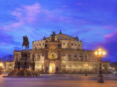 Semper Opera House At Dusk by Paul Hardy Pricing Limited Edition Print image