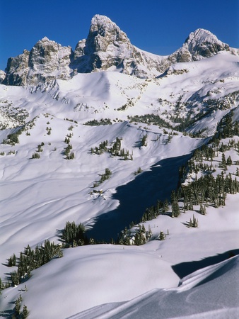 Snow On Teton Range by Anne W. Krause Pricing Limited Edition Print image