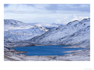 Lake In Snowy Mountains, Scotland, Uk by Elliott Neep Pricing Limited Edition Print image