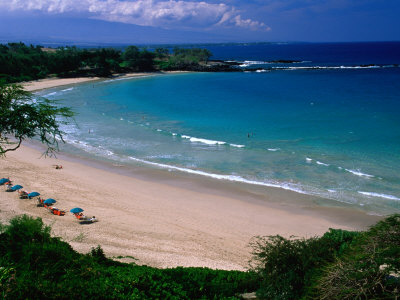 Kaunaoa Bay At The Mauna Kea Resort On The Kohala Coast, Hawaii (Big Island), Hawaii, Usa by Ann Cecil Pricing Limited Edition Print image