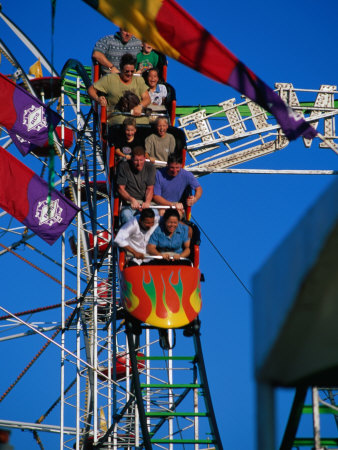 Arizona State Fair Roller Coaster, Phoenix, Usa by Mark & Audrey Gibson Pricing Limited Edition Print image
