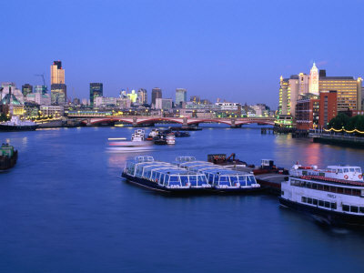 Thames River From London Bridge, London, United Kingdom by Juliet Coombe Pricing Limited Edition Print image