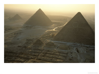 Pyramids At Giza, Giza Plateau, Egypt by Kenneth Garrett Pricing Limited Edition Print image