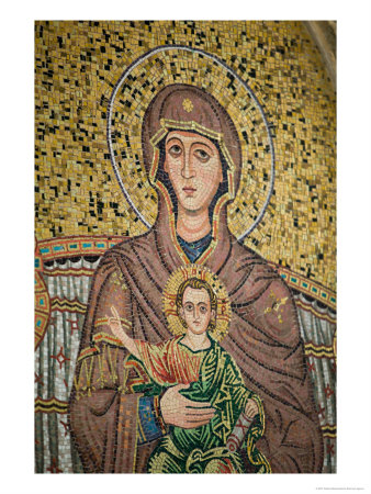 Mosaic Madonna, Corso Umberto 1, Taormina, Sicily, Italy by Walter Bibikow Pricing Limited Edition Print image