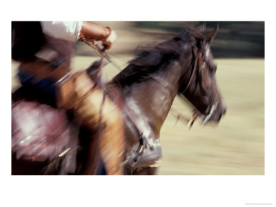 Motion Blur Cowboy, Near Mosier, Oregon, Usa by Brent Bergherm Pricing Limited Edition Print image
