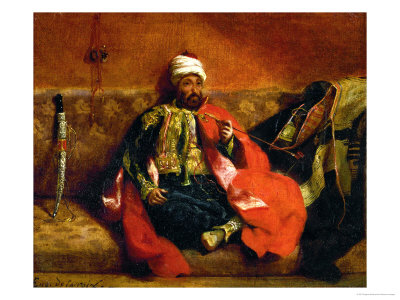 Turk, Smoking On A Divan by Eugene Delacroix Pricing Limited Edition Print image