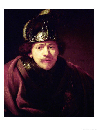 Self-Portrait With Helmet, 1634 by Rembrandt Van Rijn Pricing Limited Edition Print image