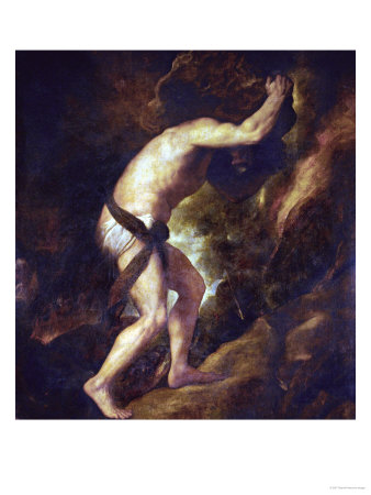 Sisyphos, During Her Stay In Augsburg 1547-1548 by Titian (Tiziano Vecelli) Pricing Limited Edition Print image
