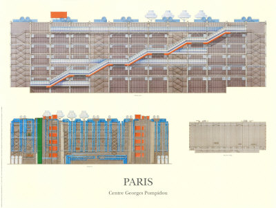 Paris, Centre George Pompidou by Libero Patrignani Pricing Limited Edition Print image