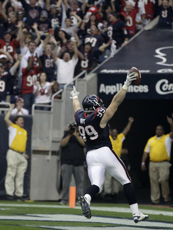 Houston Texans And Cincinnati Bengals: J.J. Watt by Tony Gutierrez Pricing Limited Edition Print image