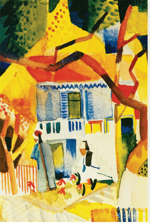 Inner Court Of The Country House In St-Germain, 1914 by Auguste Macke Pricing Limited Edition Print image